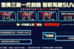 雪佛蘭智聯(lián)駕趣SUV新一代創(chuàng)酷正式上市 售價(jià)9.99萬至13.99萬